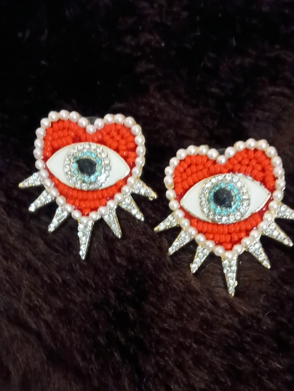 Baublebar Heart Shaped Evil Eye Earrings